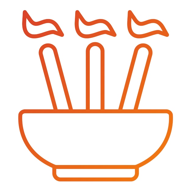 Diseño vectorial Incenso Sticks Estilo de icono