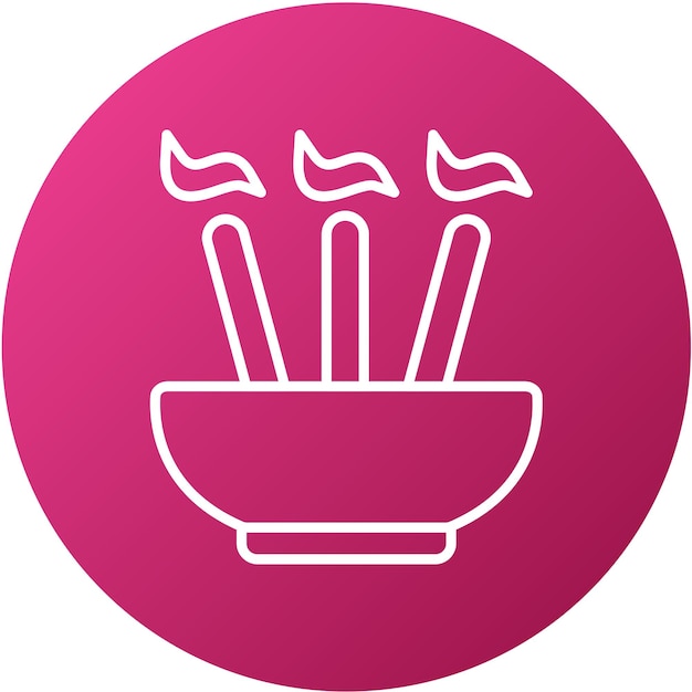 Diseño vectorial Incenso Sticks Estilo de icono