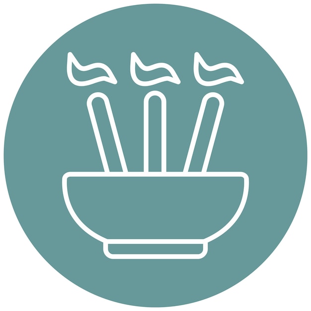 Diseño vectorial Incenso Sticks Estilo de icono