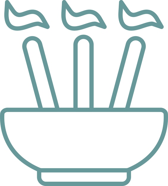 Diseño vectorial Incenso Sticks Estilo de icono