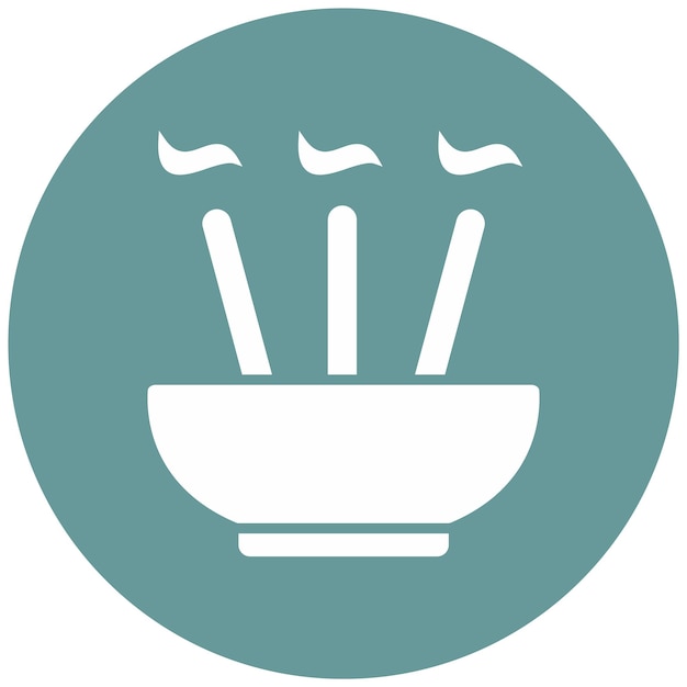 Diseño vectorial Incenso Sticks Estilo de icono