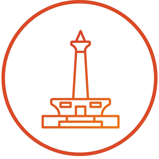 Diseño vectorial de Indonesia Estilo de icono
