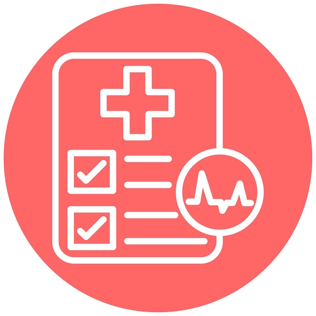 Diseño vectorial Informe de diagnóstico médico Estilo de icono