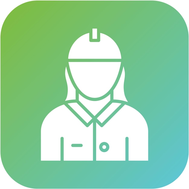 Diseño vectorial Ingeniera femenina Estilo de icono