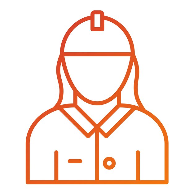 Diseño vectorial Ingeniera femenina Estilo de icono