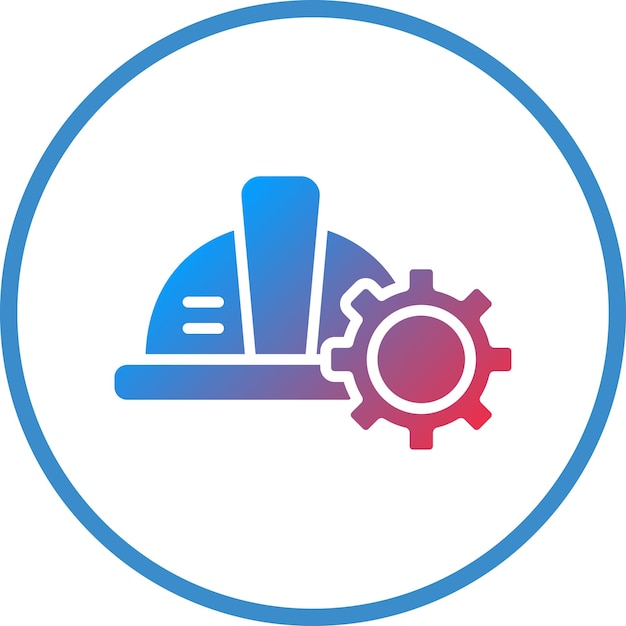 Diseño vectorial de ingeniería Establecimiento de estilo de icono