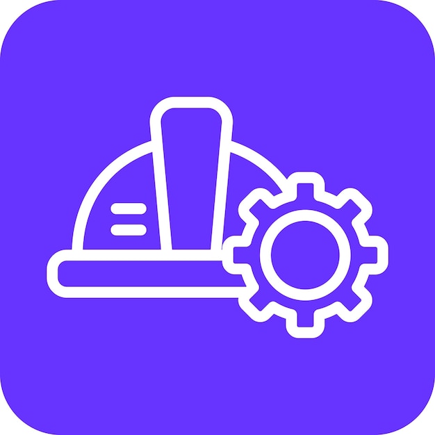 Diseño vectorial de ingeniería Establecimiento de estilo de icono