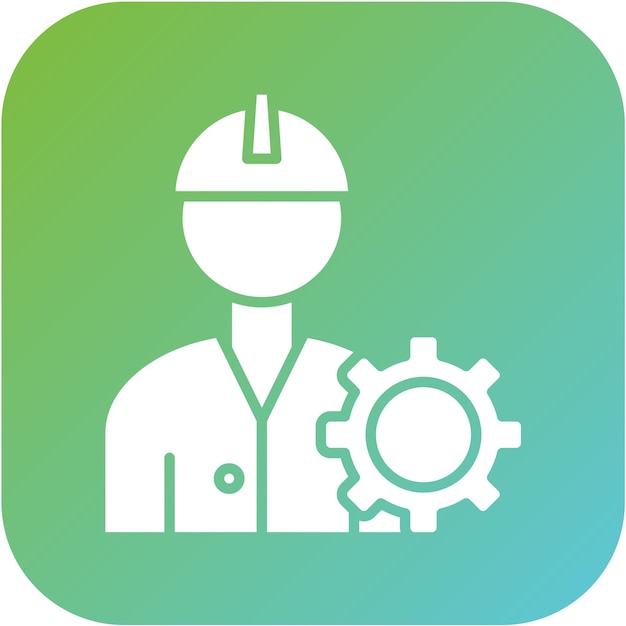 Diseño vectorial de ingeniería Establecimiento de estilo de icono
