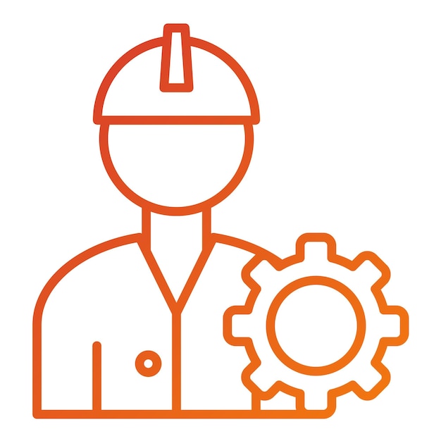 Diseño vectorial de ingeniería Establecimiento de estilo de icono