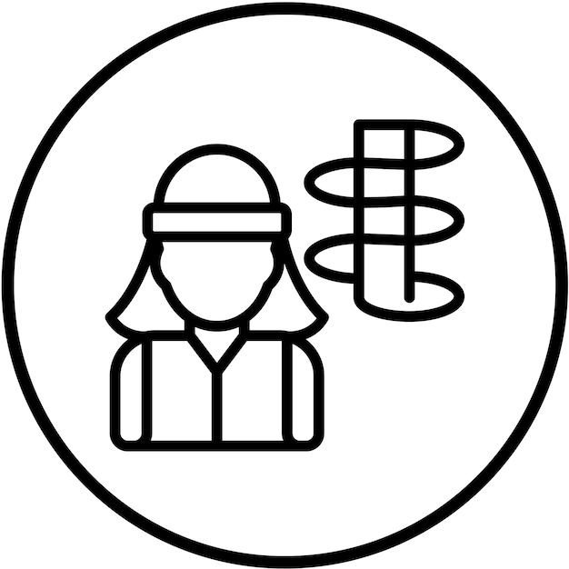 Diseño vectorial Ingeniero geotécnico Estilo del icono