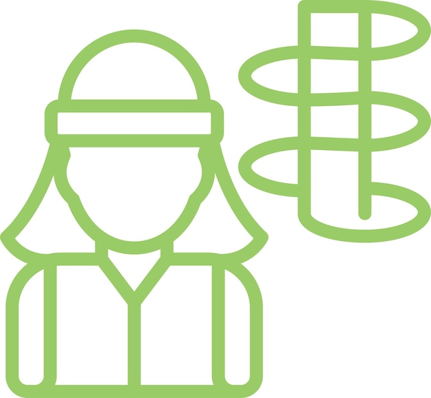 Diseño vectorial Ingeniero geotécnico Estilo del icono