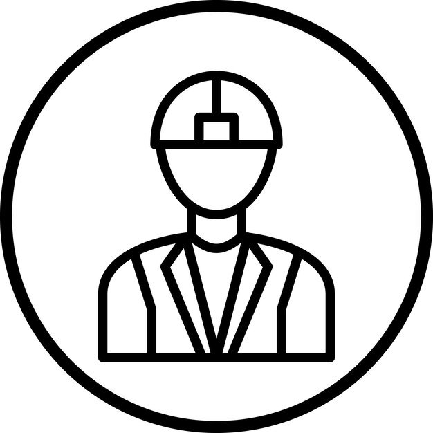 Diseño vectorial Ingeniero masculino Estilo de icono