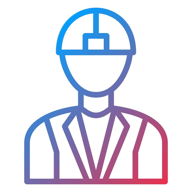 Diseño vectorial Ingeniero masculino Estilo de icono