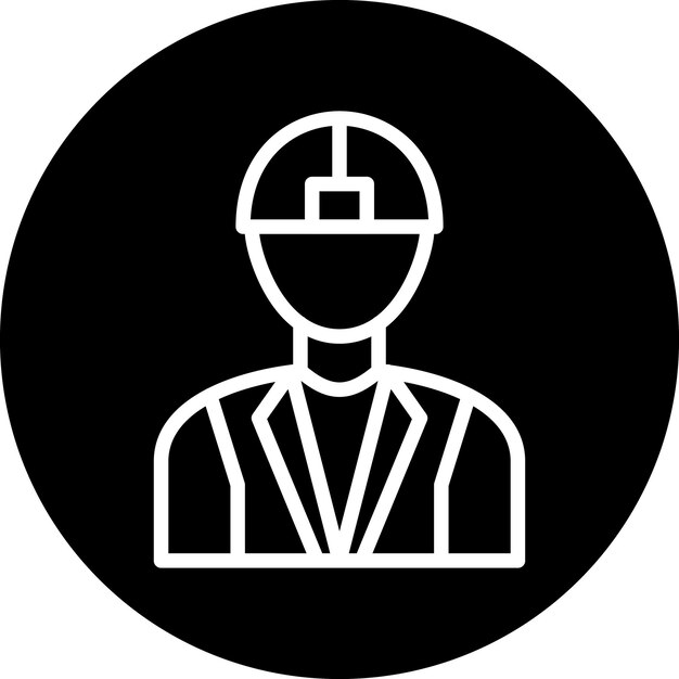 Diseño vectorial Ingeniero masculino Estilo de icono