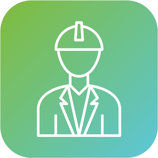 Diseño vectorial Ingeniero masculino Estilo de icono