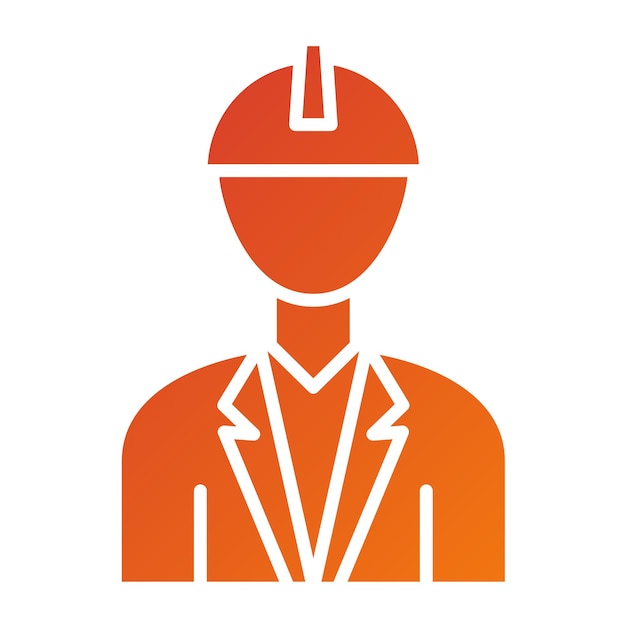 Diseño vectorial Ingeniero masculino Estilo de icono