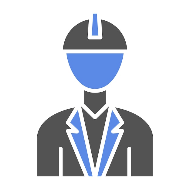 Diseño vectorial Ingeniero masculino Estilo de icono
