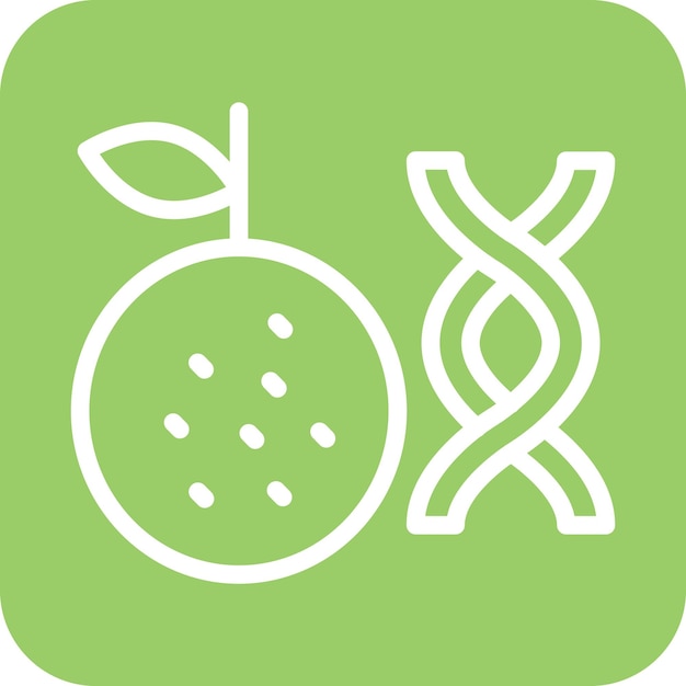 Diseño vectorial de ingredientes no modificados genéticamente Estilo del icono