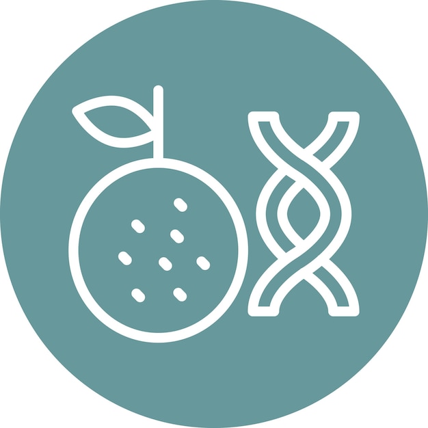 Diseño vectorial de ingredientes no modificados genéticamente Estilo del icono