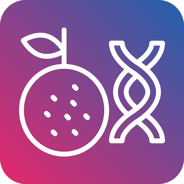 Diseño vectorial de ingredientes no modificados genéticamente Estilo del icono