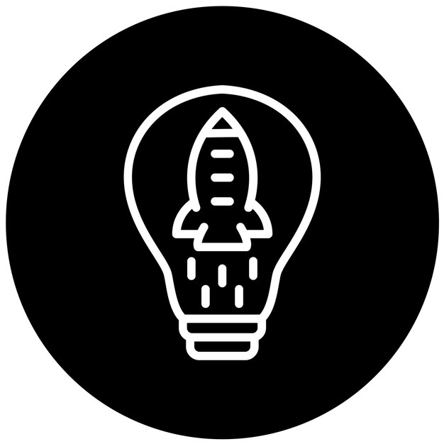 Diseño vectorial Innovación Estilo del icono del cohete