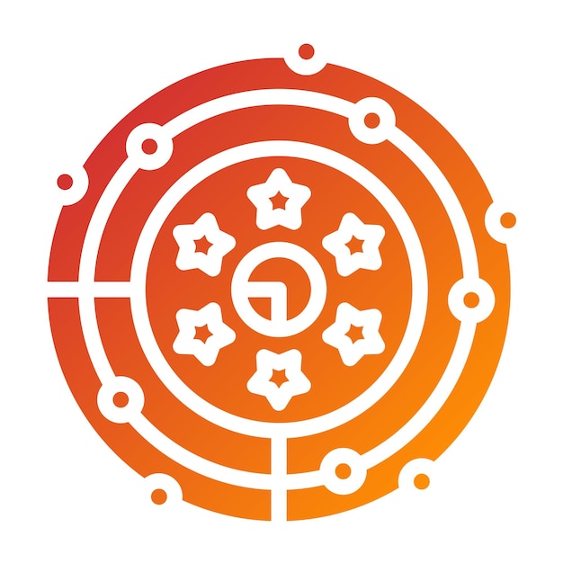 Diseño vectorial Innovación Estilo del icono del radar