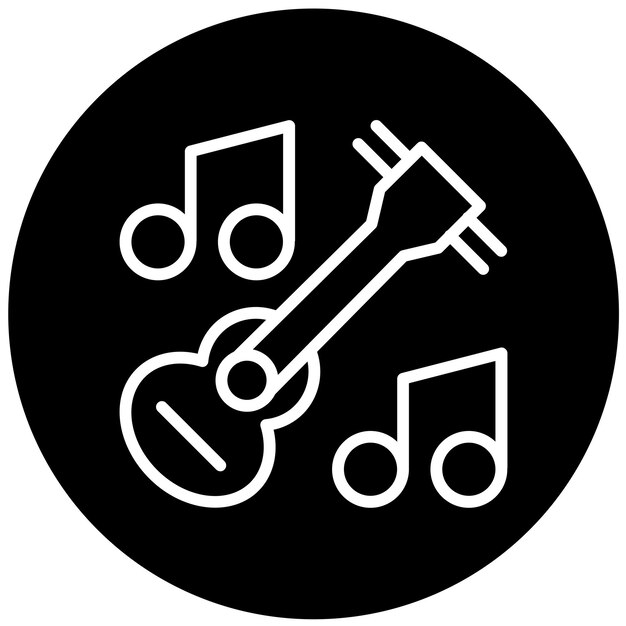 Diseño vectorial de instrumentos musicales Estilo de icono
