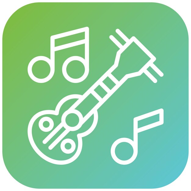 Diseño vectorial de instrumentos musicales Estilo de icono