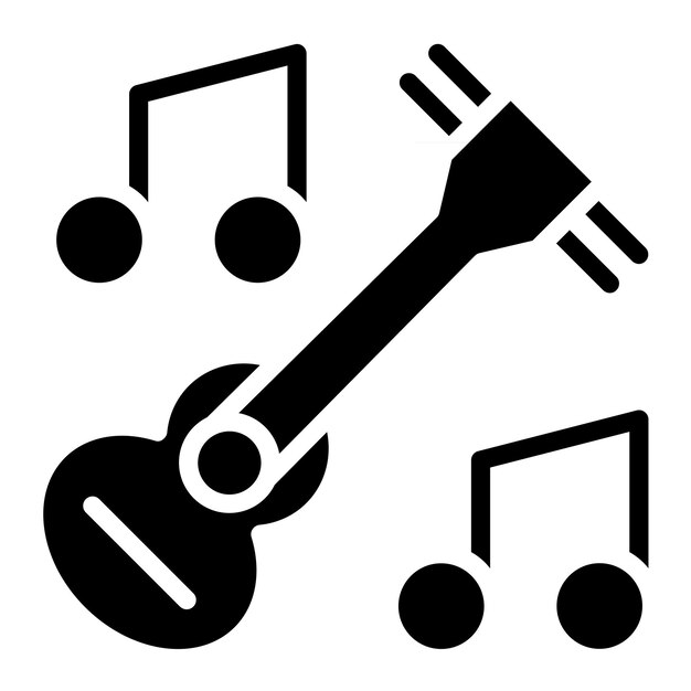 Diseño vectorial de instrumentos musicales Estilo de icono