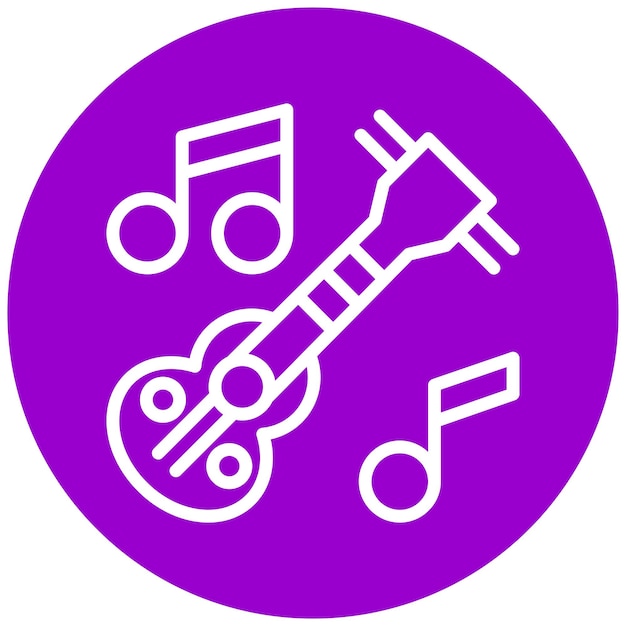 Diseño vectorial de instrumentos musicales Estilo de icono