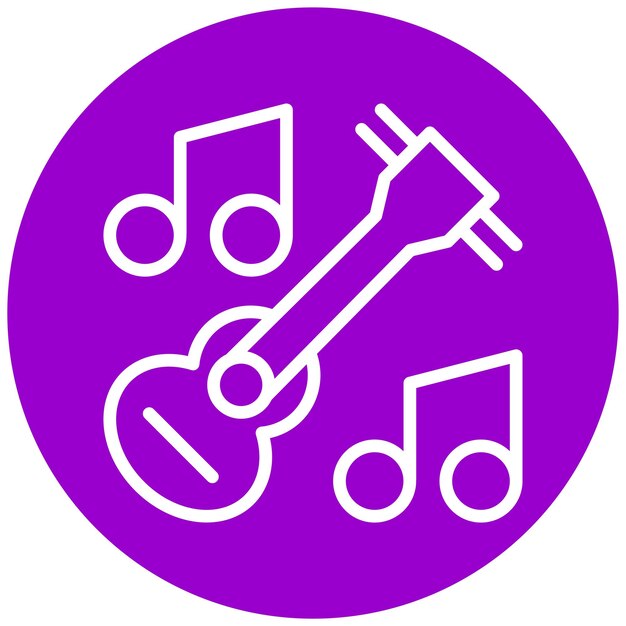 Diseño vectorial de instrumentos musicales Estilo de icono