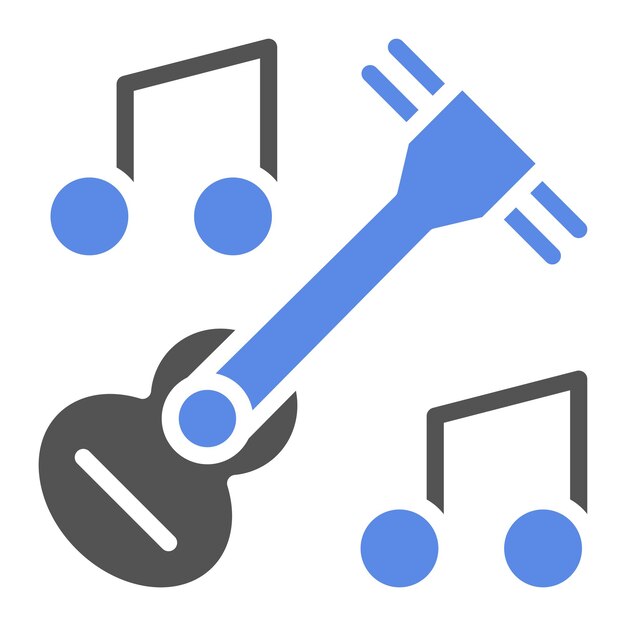Diseño vectorial de instrumentos musicales Estilo de icono