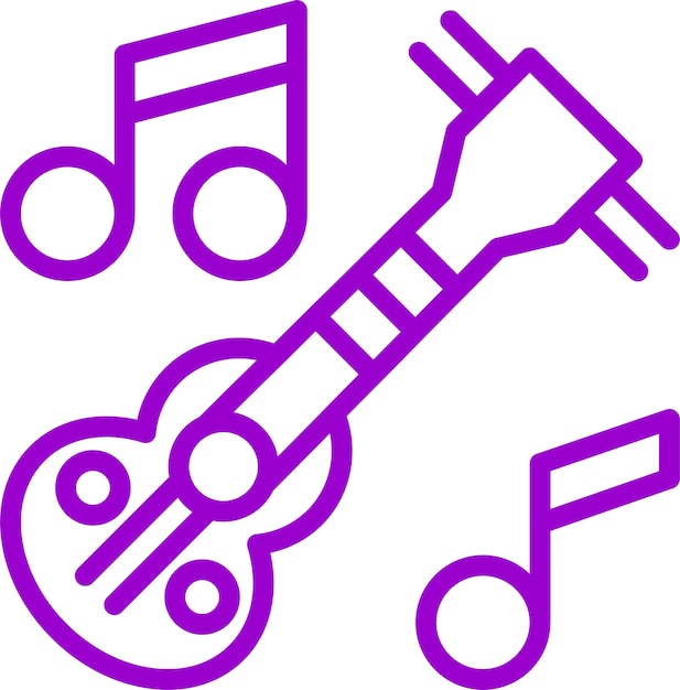 Diseño vectorial de instrumentos musicales Estilo de icono
