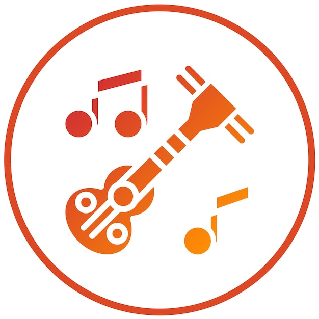 Diseño vectorial de instrumentos musicales Estilo de icono