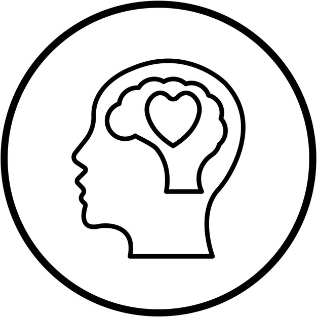 Diseño vectorial Inteligencia emocional Estilo del icono