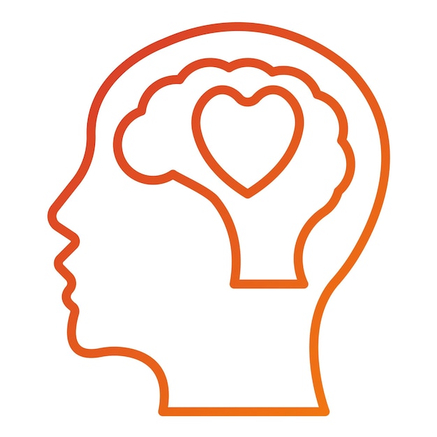 Diseño vectorial Inteligencia emocional Estilo del icono