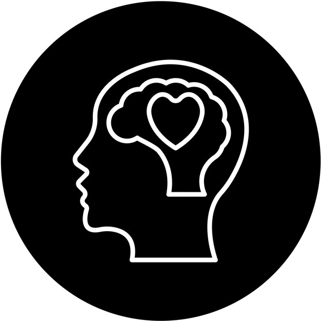 Diseño vectorial Inteligencia emocional Estilo del icono