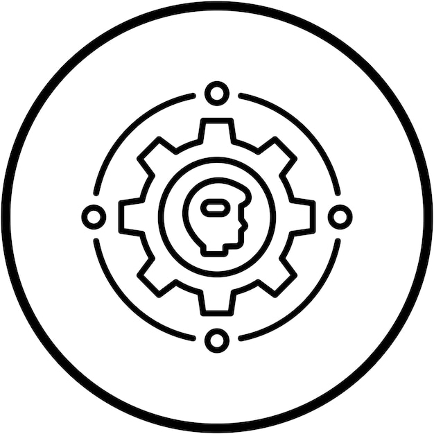 Diseño vectorial de la interfaz hombre-máquina Estilo del icono