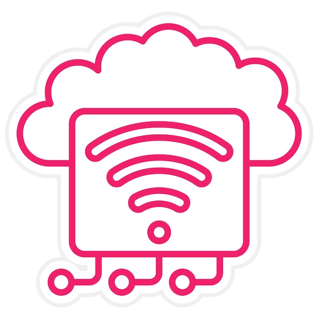 Diseño vectorial de Internet de las Cosas Estilo de icono