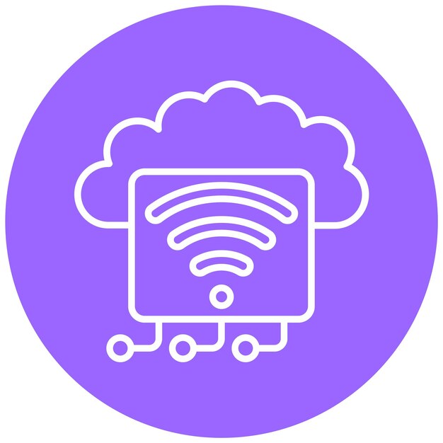 Diseño vectorial de Internet de las Cosas Estilo de icono