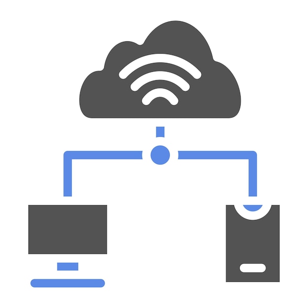 Diseño vectorial de Internet de las Cosas Estilo de icono