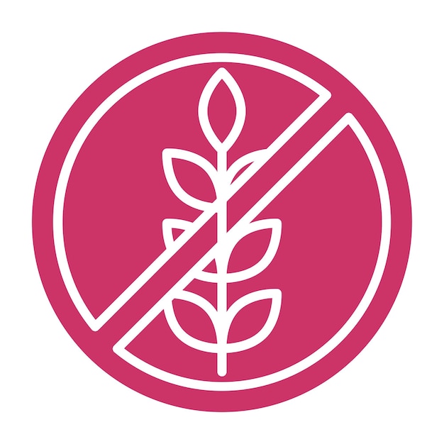 Diseño vectorial de las intolerancias alimentarias Estilo del icono