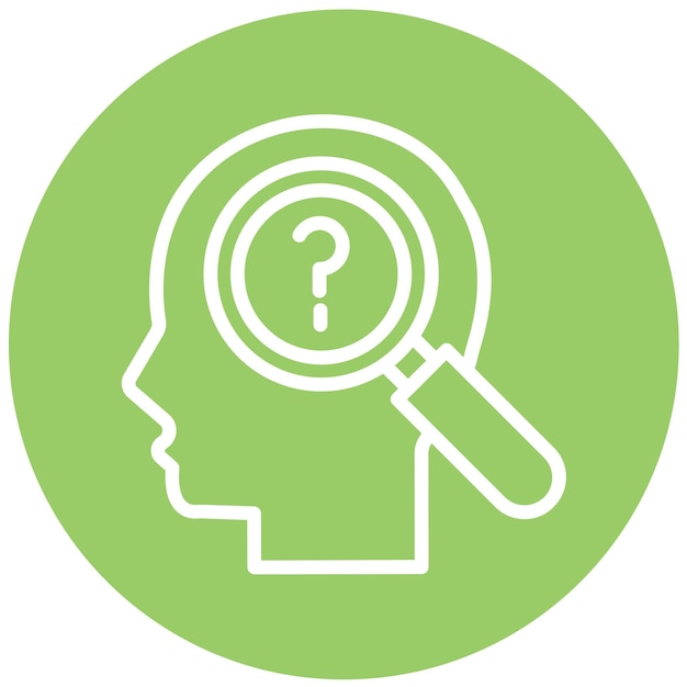 Diseño vectorial Investigación psicológica Estilo de icono