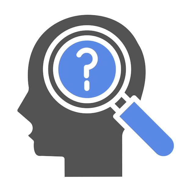 Diseño vectorial Investigación psicológica Estilo de icono