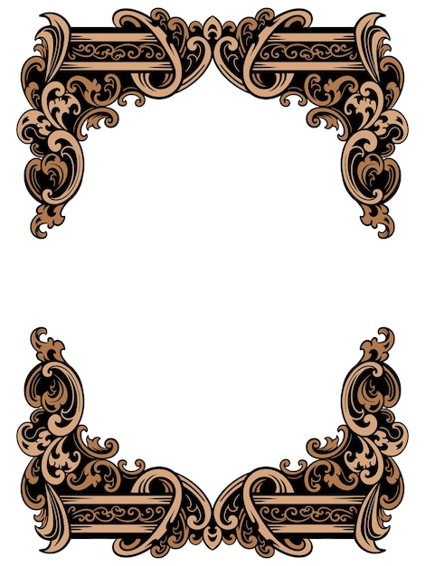 Diseño vectorial de invitaciones de bodas de estilo clásico y de lujo