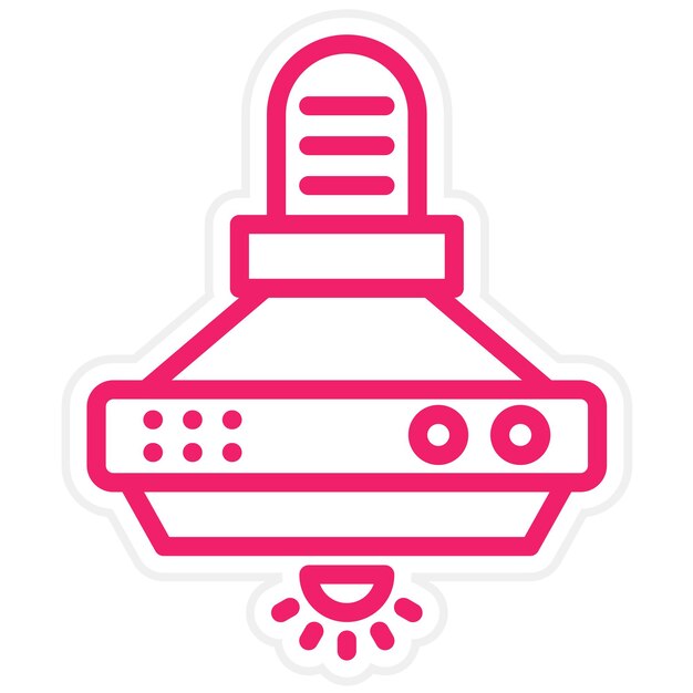 Diseño vectorial Island Range Hood Estilo del icono