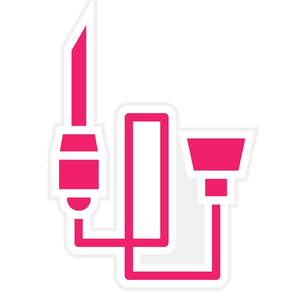 Diseño vectorial IV Estilo del icono del catéter