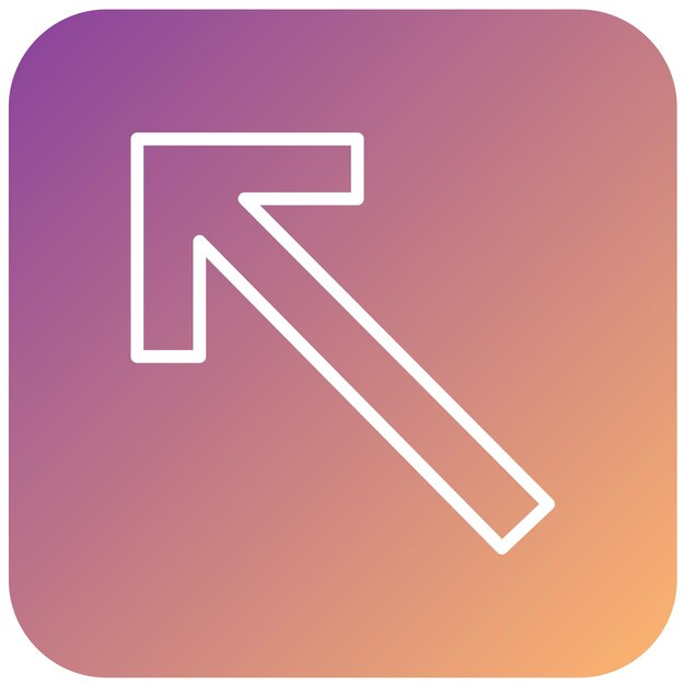 Diseño vectorial hacia la izquierda Estilo del icono