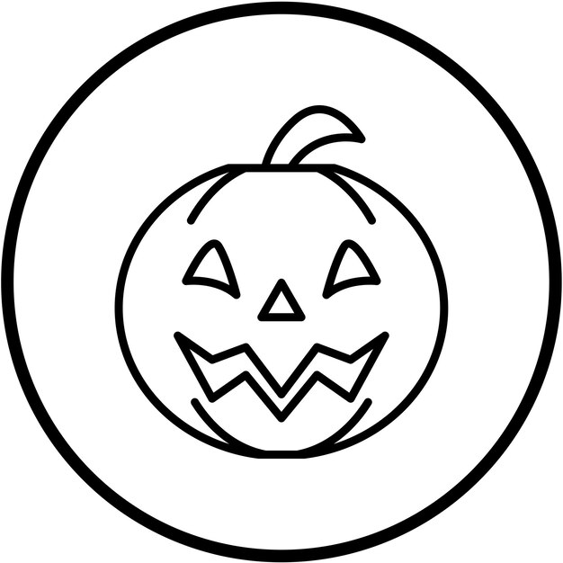 Diseño vectorial Jack OLantern Estilo del icono