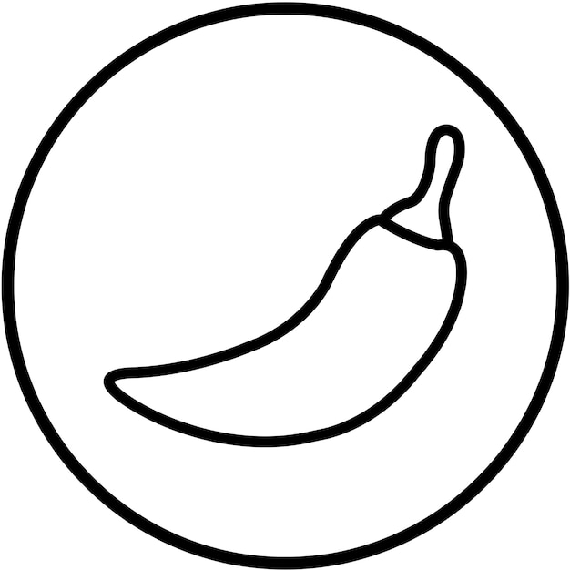 Diseño vectorial Jalapeno Estilo de icono de viaje